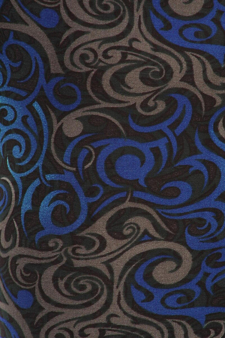 Buttery Smooth Blue Twisted Swirl Plus Size Leggings
