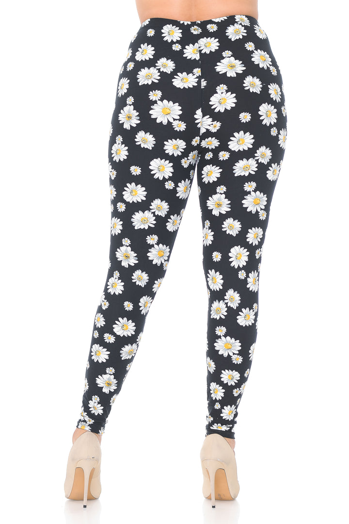 Buttery Smooth Daisy Plus Size Leggings