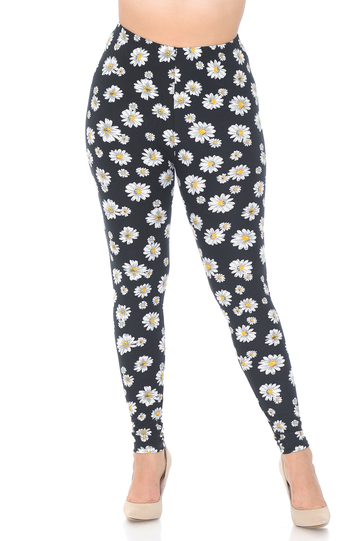 Buttery Smooth Daisy Plus Size Leggings