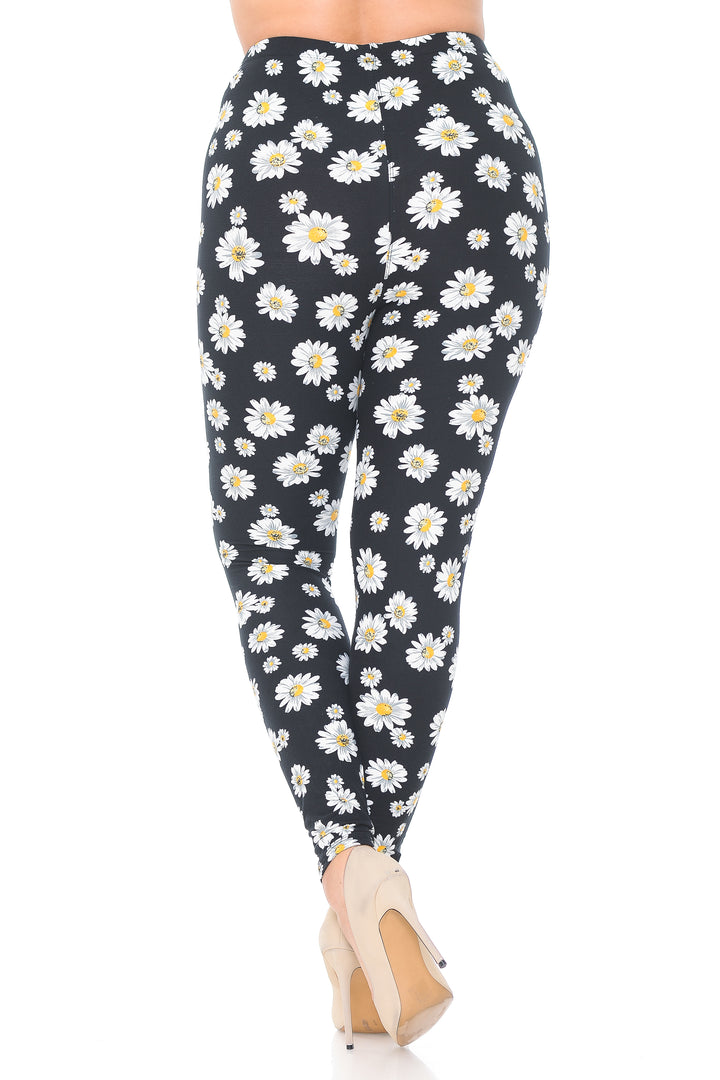 Buttery Smooth Daisy Plus Size Leggings
