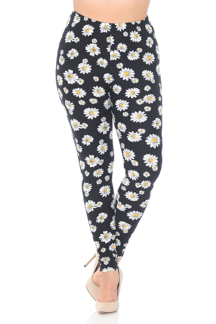 Buttery Smooth Daisy Plus Size Leggings