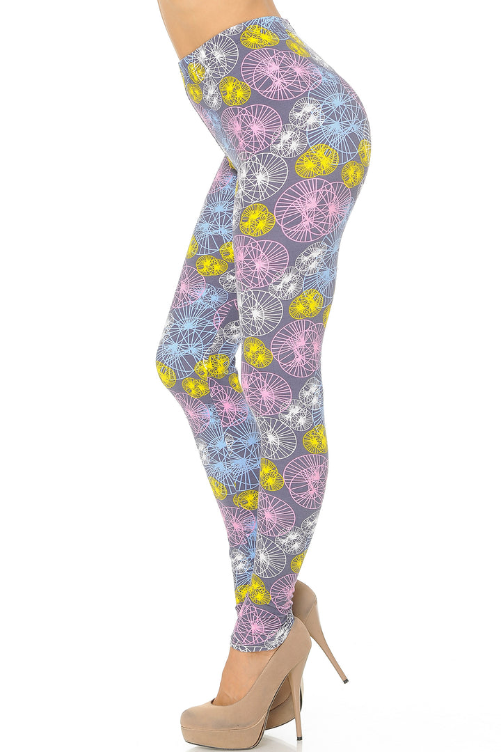 Buttery Smooth Geometric Spindles Plus Size Leggings
