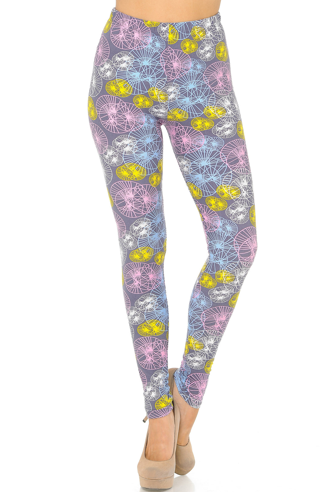 Buttery Smooth Geometric Spindles Plus Size Leggings
