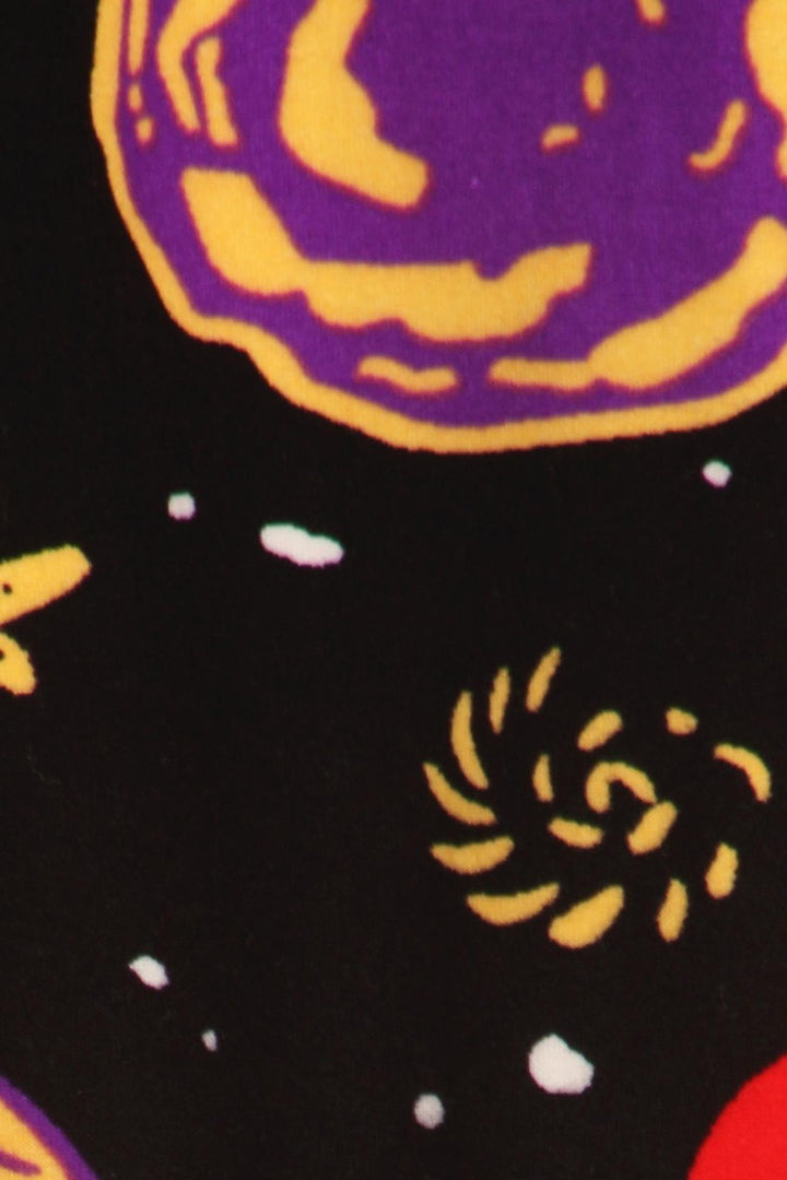 Buttery Smooth Planets in Space Plus Size Leggings