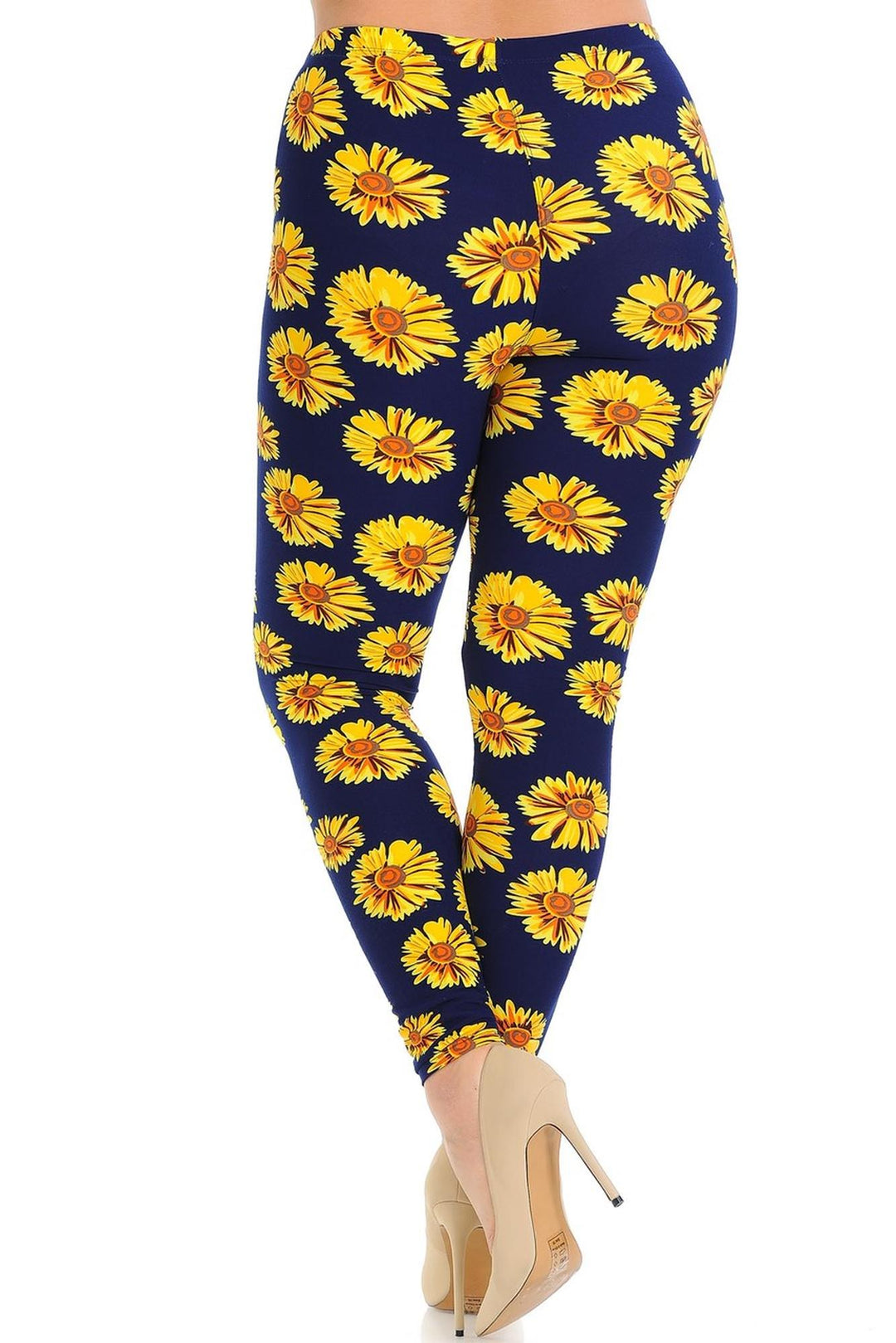 Buttery Smooth Summer Daisy Plus Size Leggings