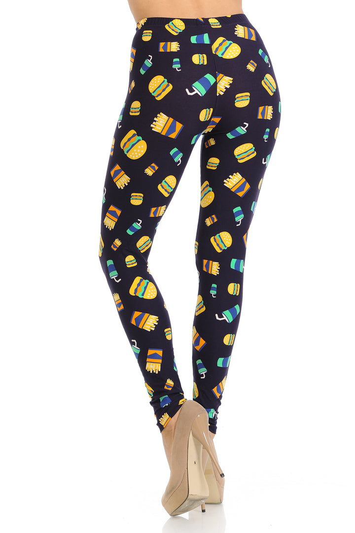 Buttery Smooth Fast Food Plus Size Leggings