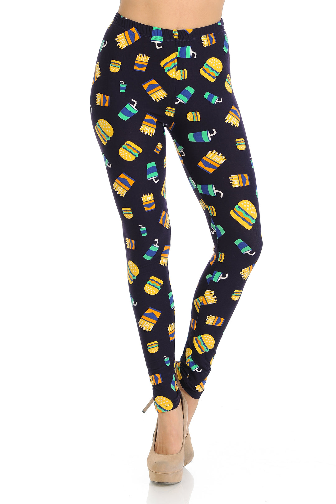 Buttery Smooth Fast Food Plus Size Leggings
