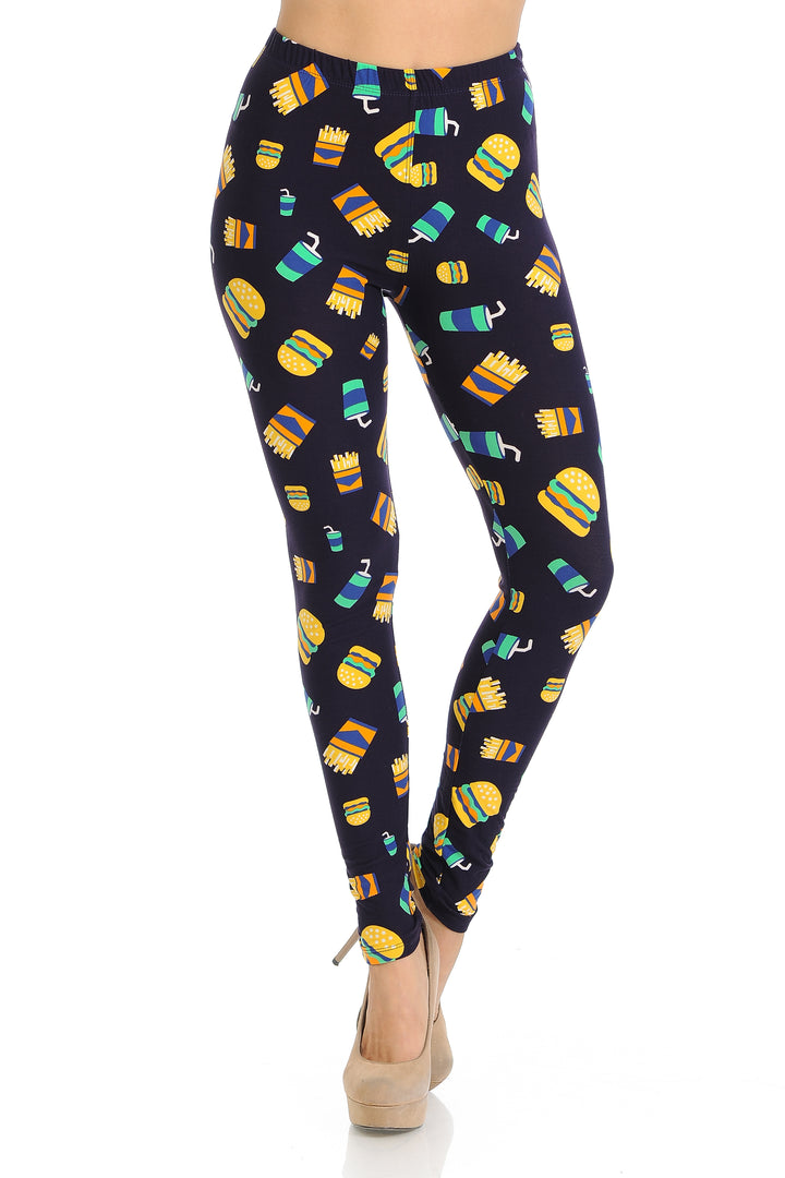 Buttery Smooth Fast Food Plus Size Leggings