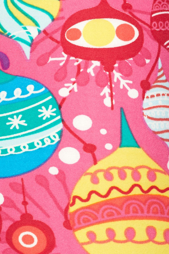 Buttery Soft Pink Christmas Plus Size Leggings