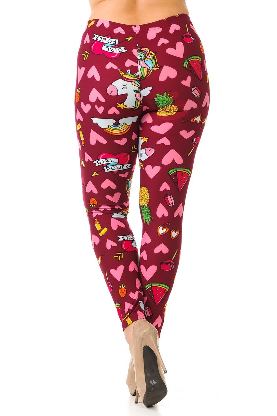 Buttery Smooth Hearts and Unicorns Plus Size Leggings