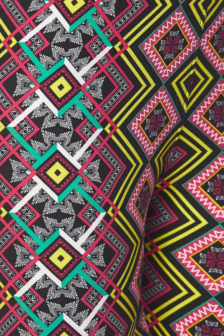 Buttery Smooth Angled Colorful Symmetry Plus Size Leggings