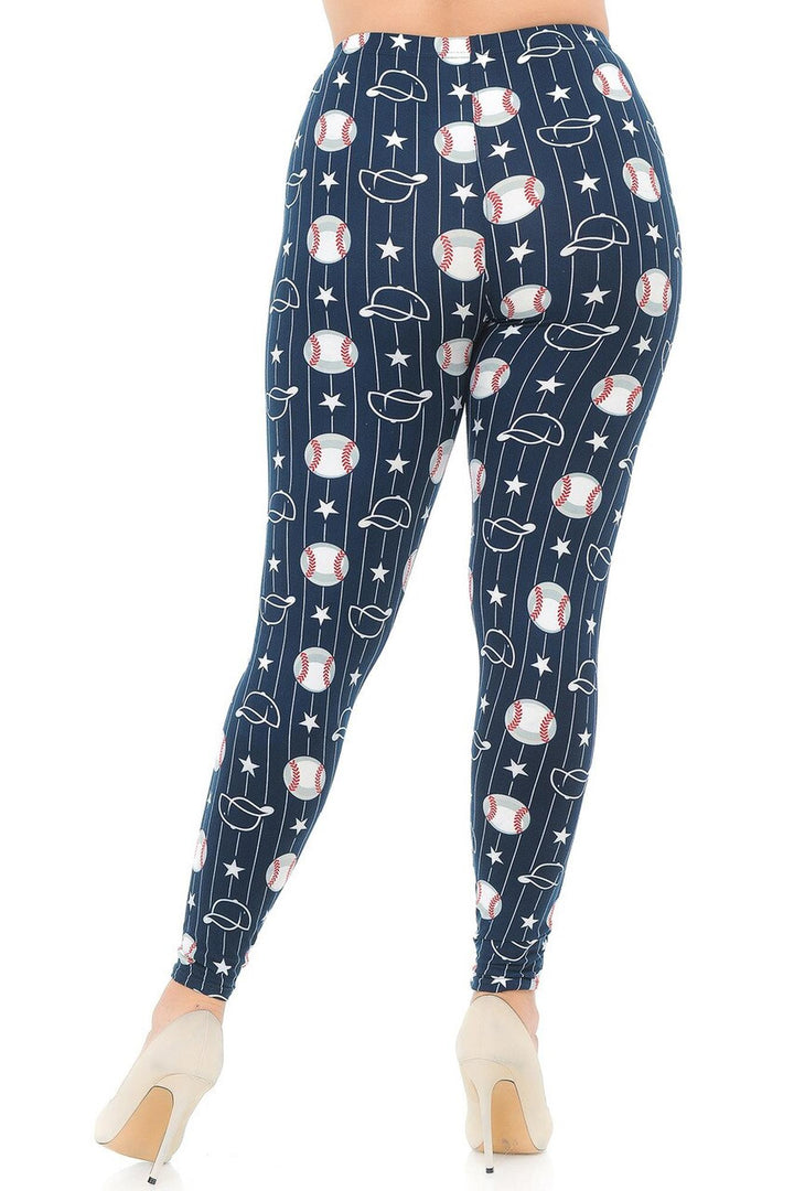 Buttery Smooth I Love Baseball Plus Size Leggings