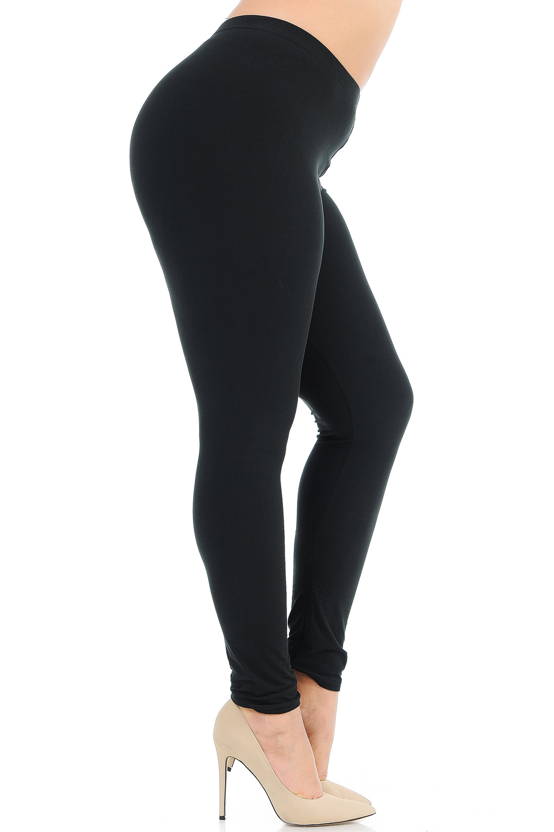 Buttery Smooth Basic Solid Plus Size Leggings - New Mix