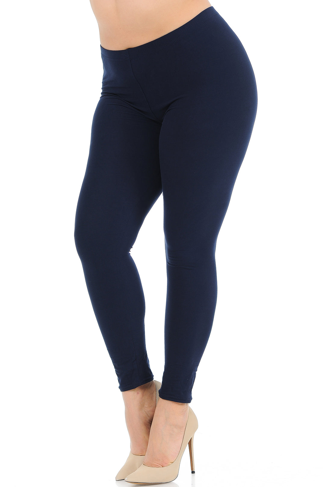 Buttery Smooth Basic Solid Plus Size Leggings - New Mix