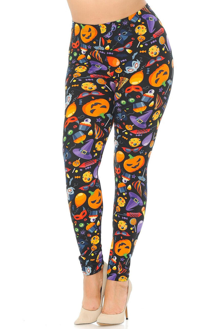 Buttery Smooth Halloween Medley Plus Size Leggings