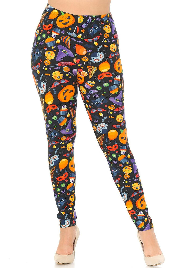 Buttery Smooth Halloween Medley Plus Size Leggings
