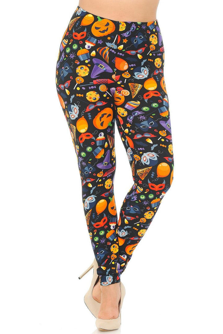 Buttery Smooth Halloween Medley Plus Size Leggings