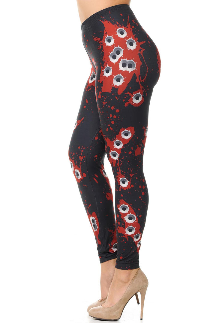 Creamy Soft Drive By Shooting Plus Size Leggings