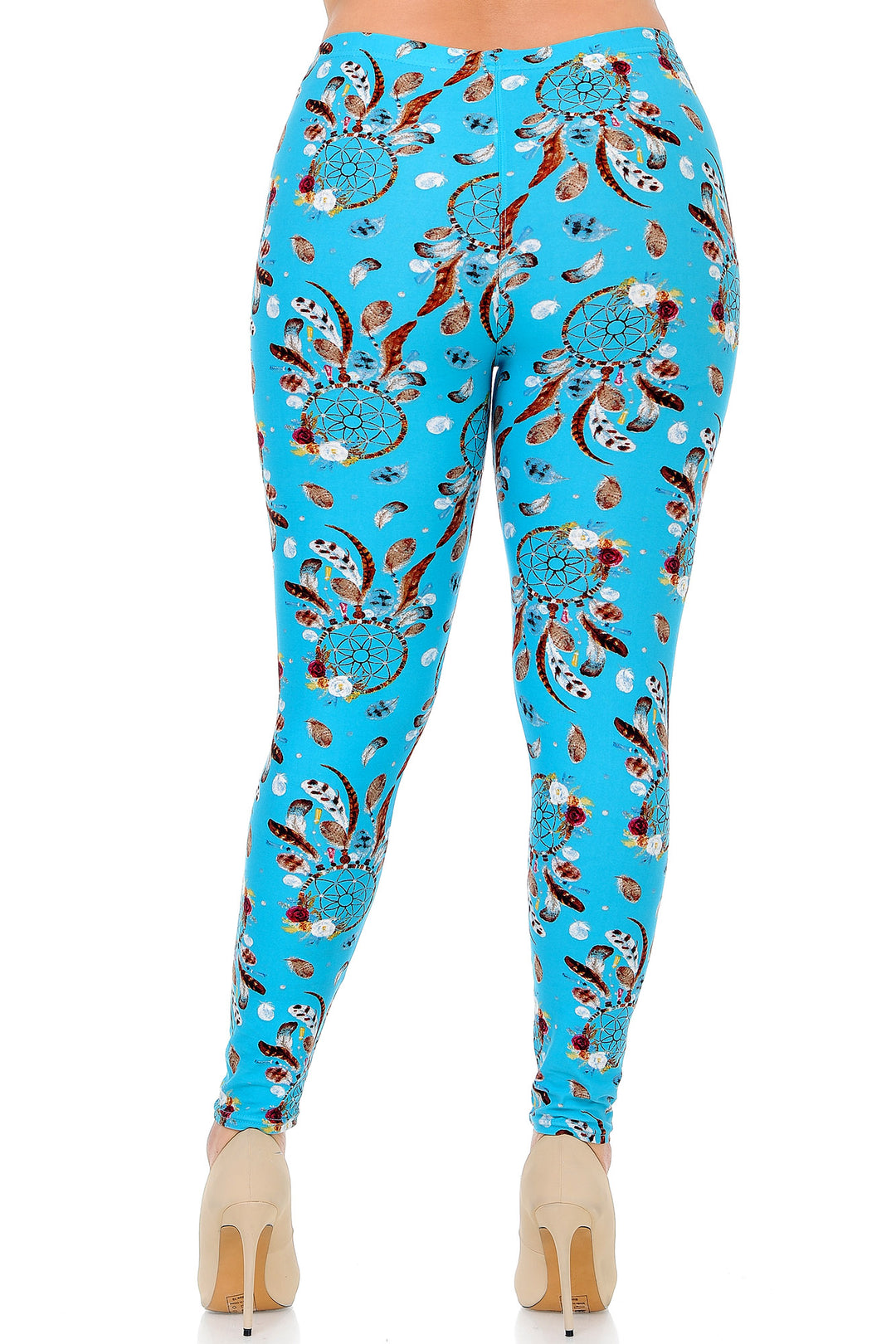 Buttery Smooth Blue Sky Dreamcatcher Plus Size Leggings