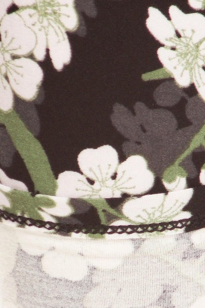 Buttery Smooth White Floral Bunch Plus Size Leggings
