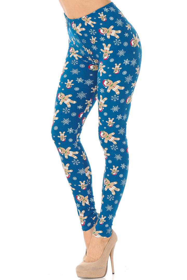 Buttery Soft Christmas Cookies and Snowflakes Plus Size Leggings