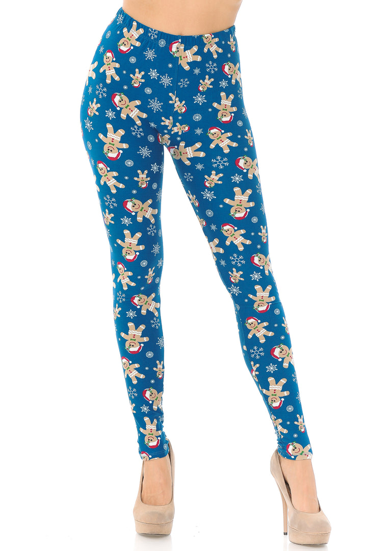 Buttery Soft Christmas Cookies and Snowflakes Plus Size Leggings