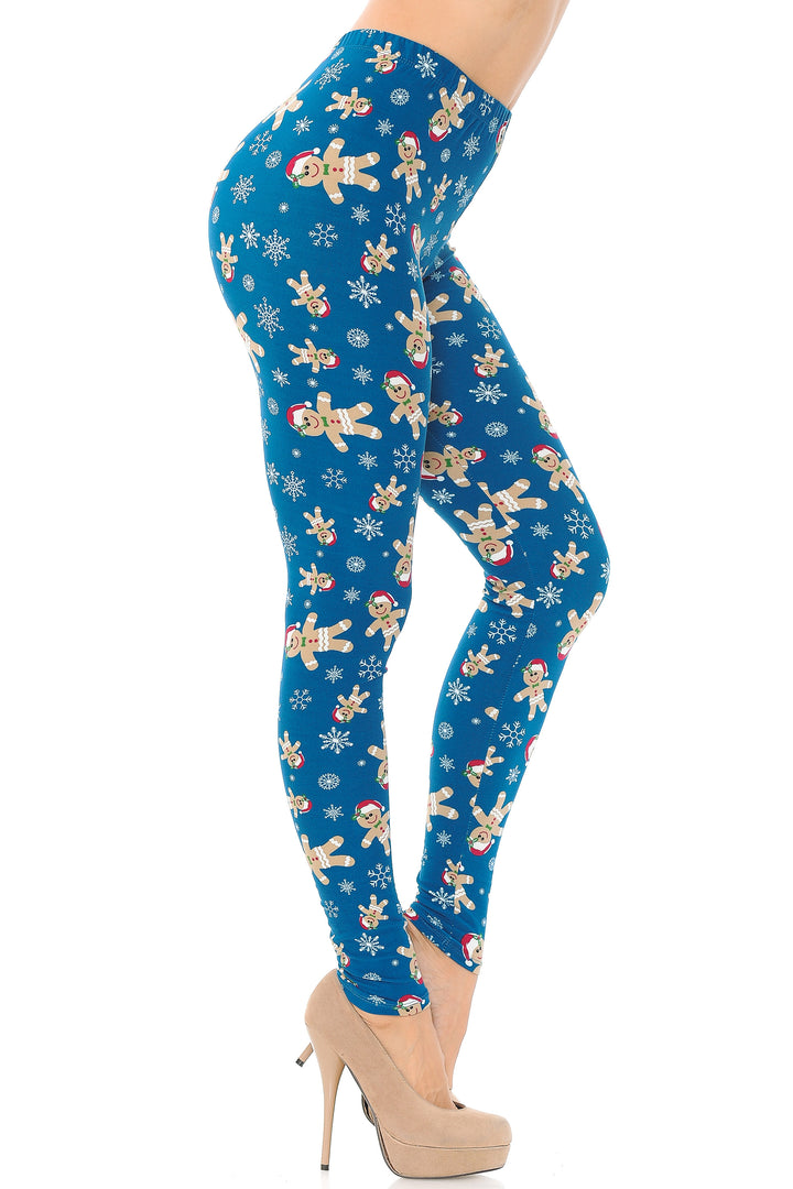 Buttery Soft Christmas Cookies and Snowflakes Plus Size Leggings