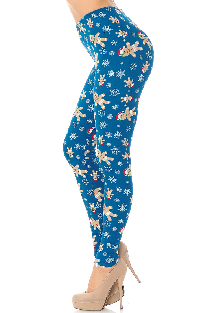 Buttery Soft Christmas Cookies and Snowflakes Plus Size Leggings