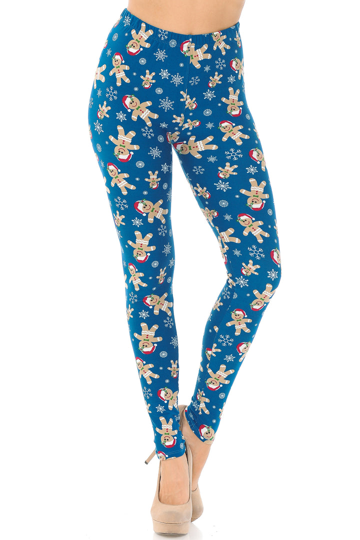 Buttery Soft Christmas Cookies and Snowflakes Plus Size Leggings