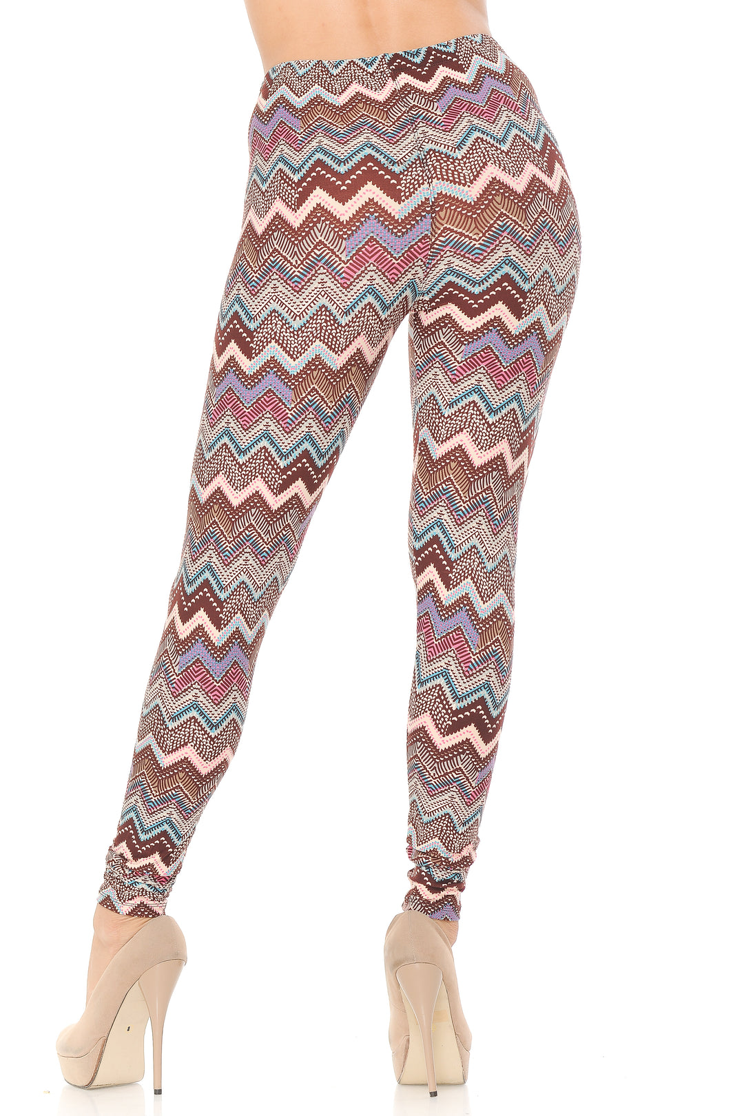 Buttery Smooth Earthen Chevron Plus Size Leggings