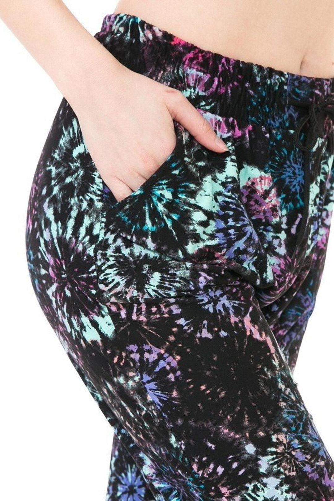 Buttery Soft Tie Dye Burst Plus Size Joggers