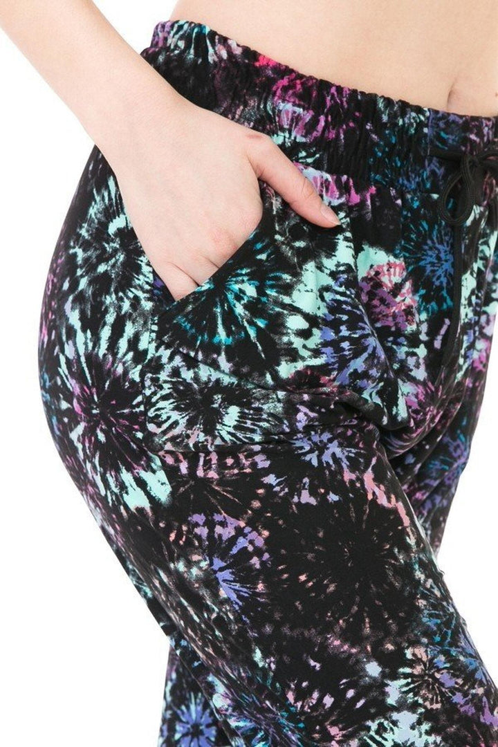 Buttery Soft Tie Dye Burst Plus Size Joggers