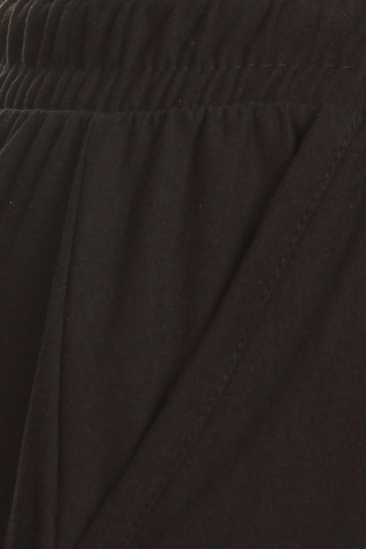 Buttery Smooth Basic Black Solid Plus Size Joggers - EEVEE