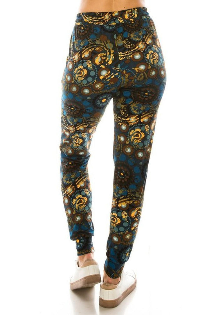 Buttery Soft Paisley Mandala Layers Plus Size Joggers