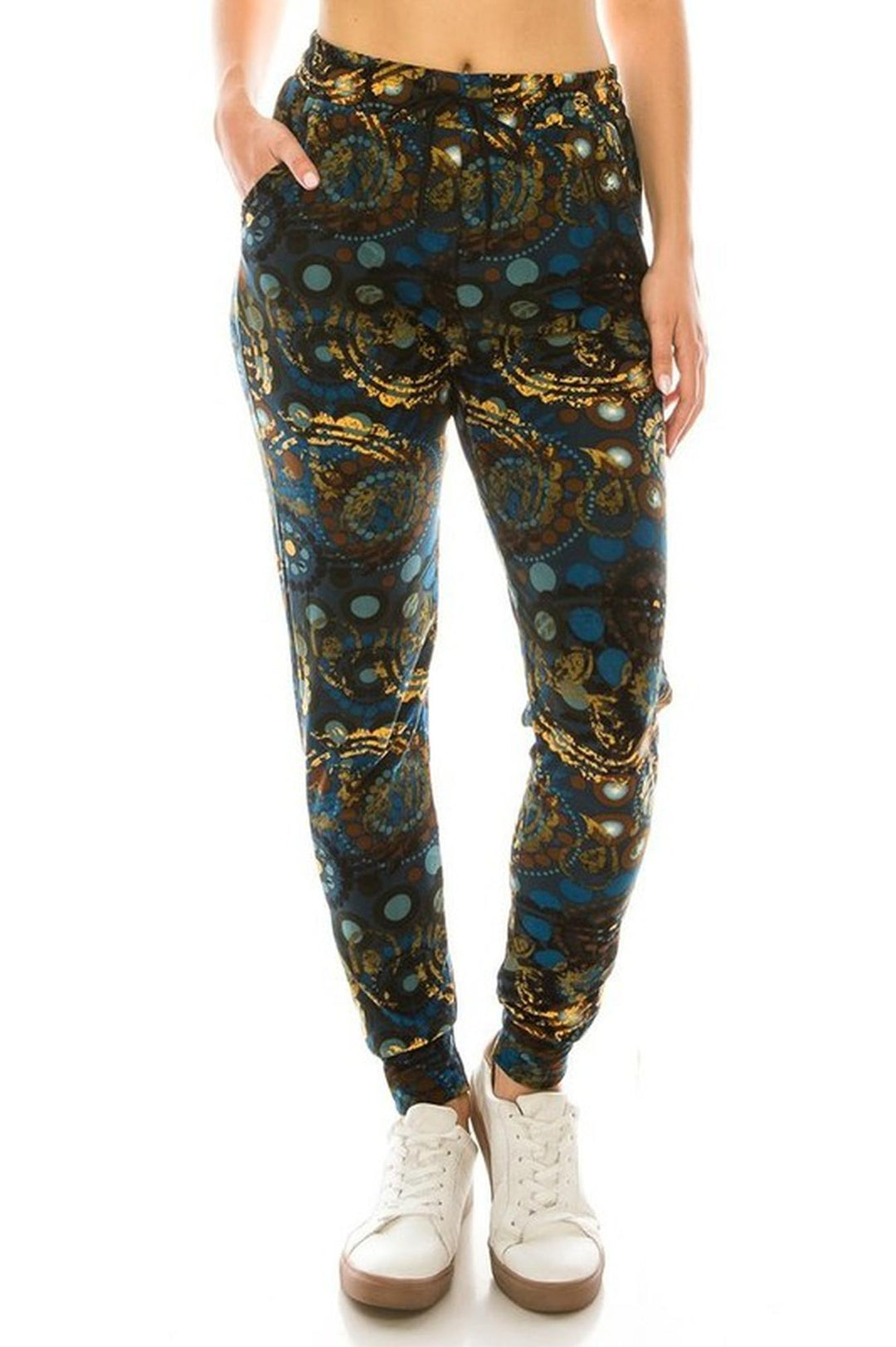 Buttery Soft Paisley Mandala Layers Plus Size Joggers
