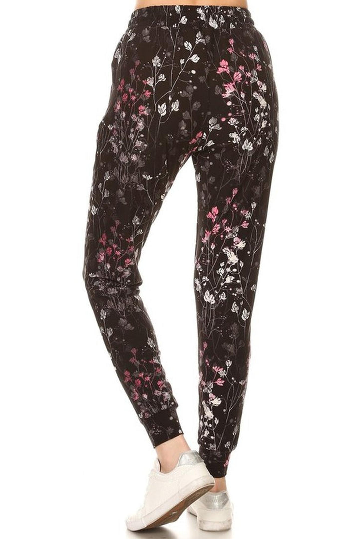Buttery Soft Dainty Floral Blossom Plus Size Joggers