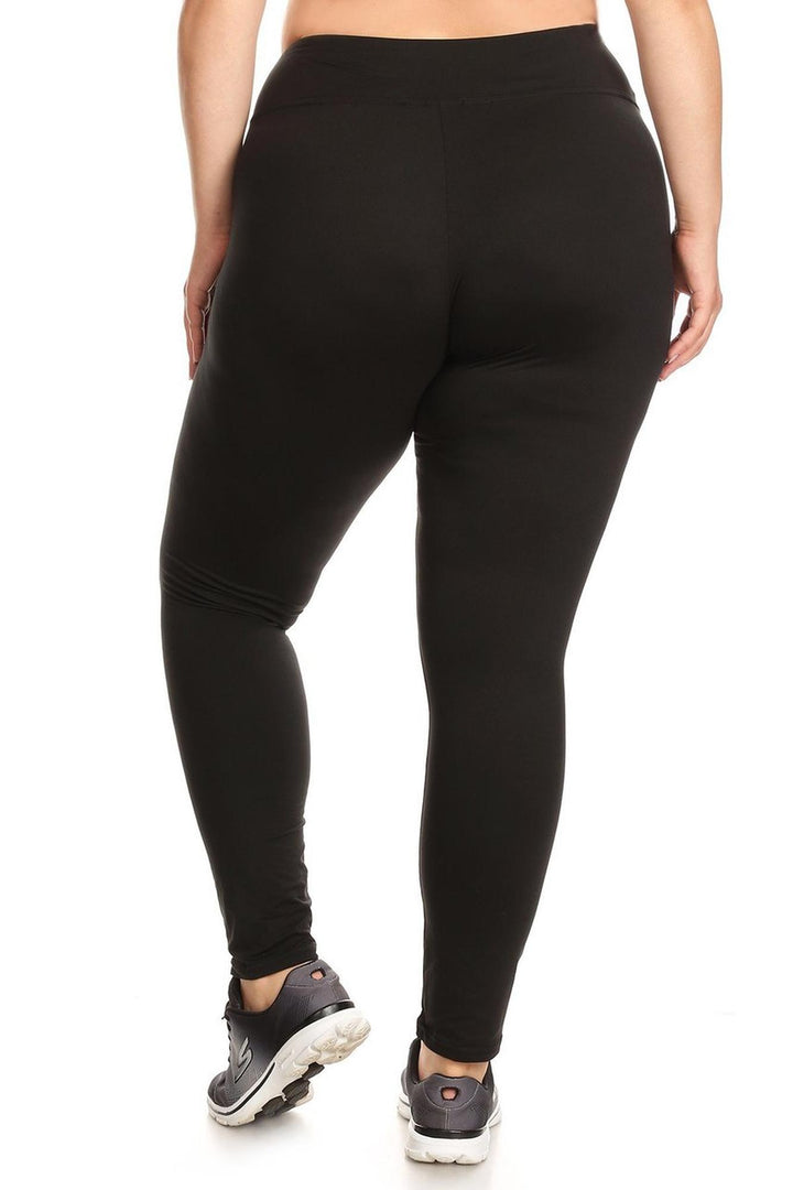 High Waisted Fleece Lined Sport Plus Size Leggings