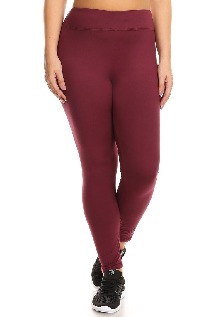 High Waisted Fleece Lined Sport Plus Size Leggings