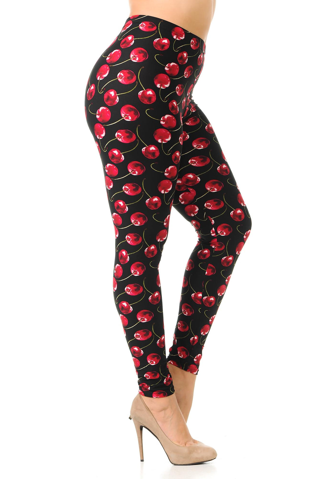 Buttery Smooth Summer Wild Cherry Plus Size Leggings