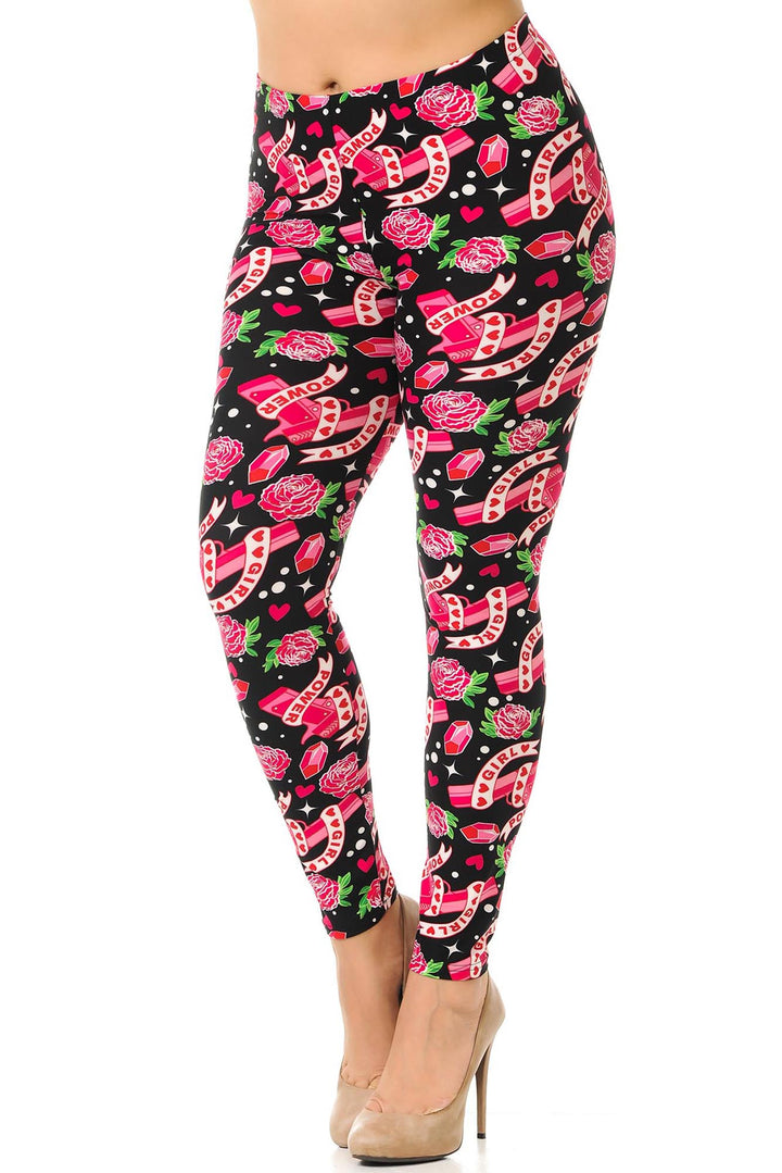Buttery Smooth Girl Power Plus Size Leggings