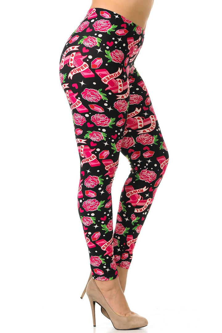 Buttery Smooth Girl Power Plus Size Leggings