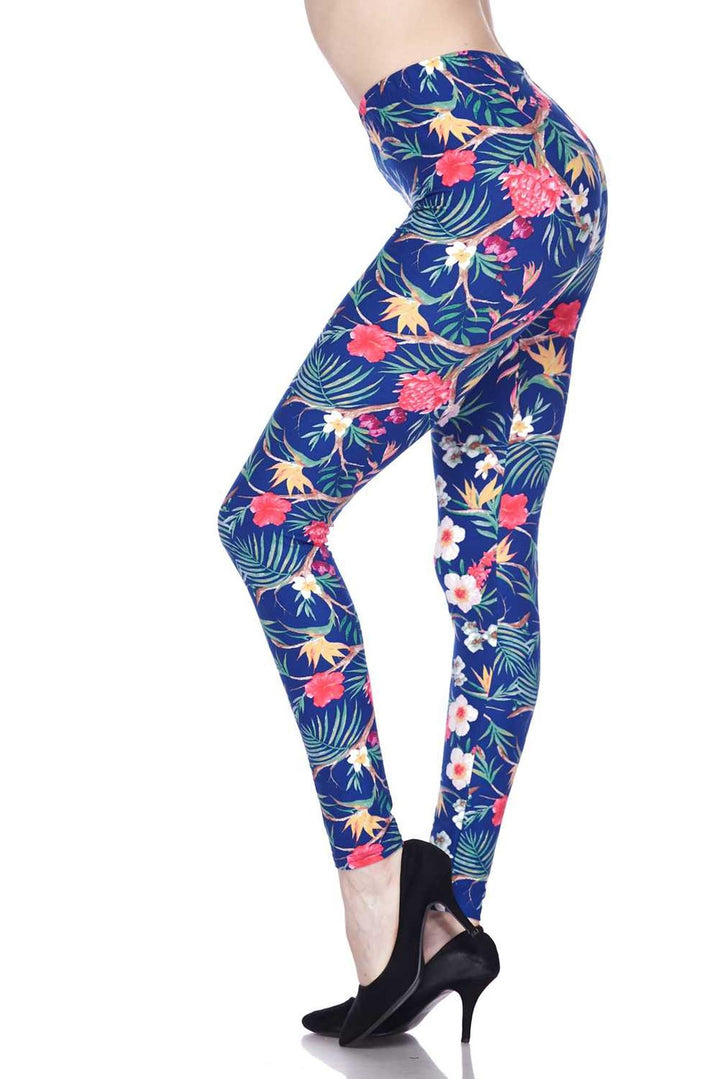 Buttery Smooth Elegant Flowing Floral Plus Size Leggings