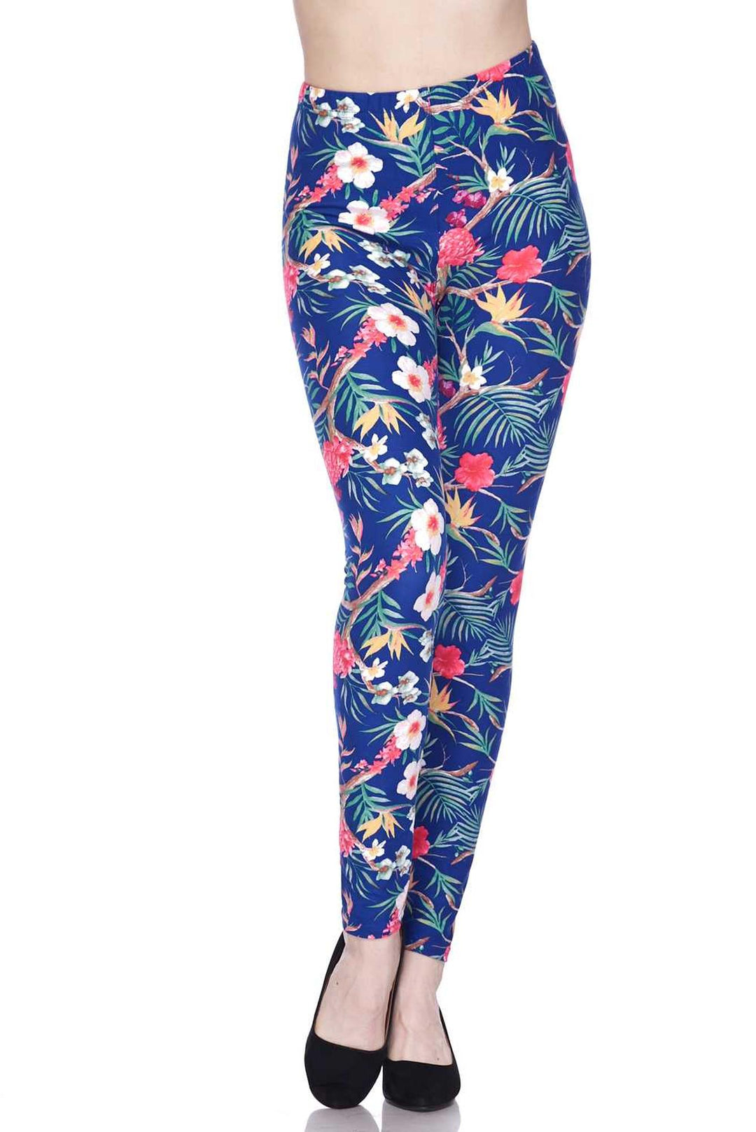 Buttery Smooth Elegant Flowing Floral Plus Size Leggings