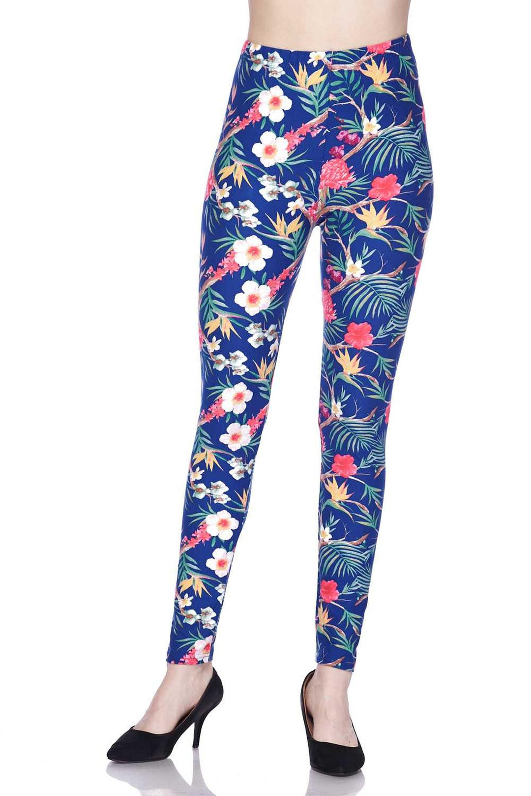 Buttery Smooth Elegant Flowing Floral Plus Size Leggings