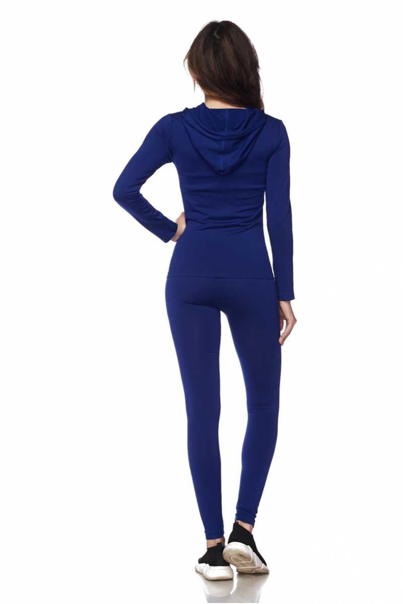 Premium Zipper Hoodie Jacket and Legging Set - Plus Size