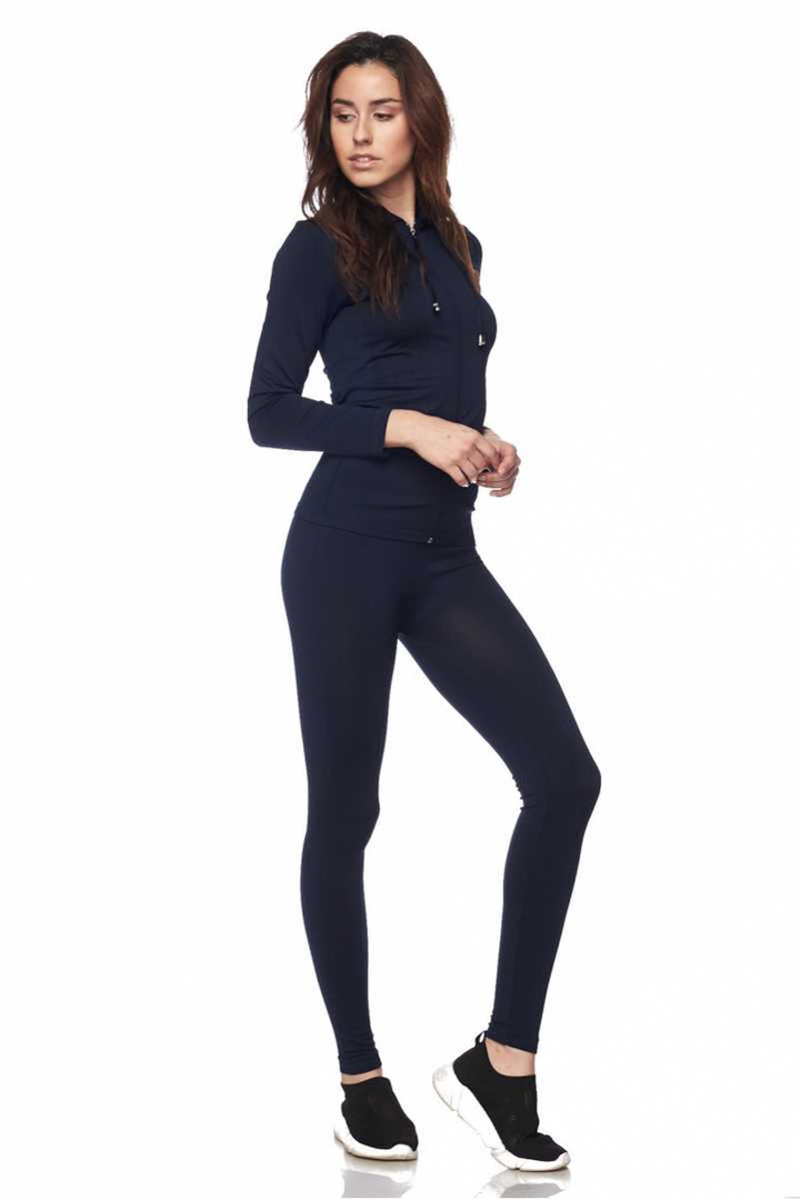 Premium Zipper Hoodie Jacket and Legging Set - Plus Size