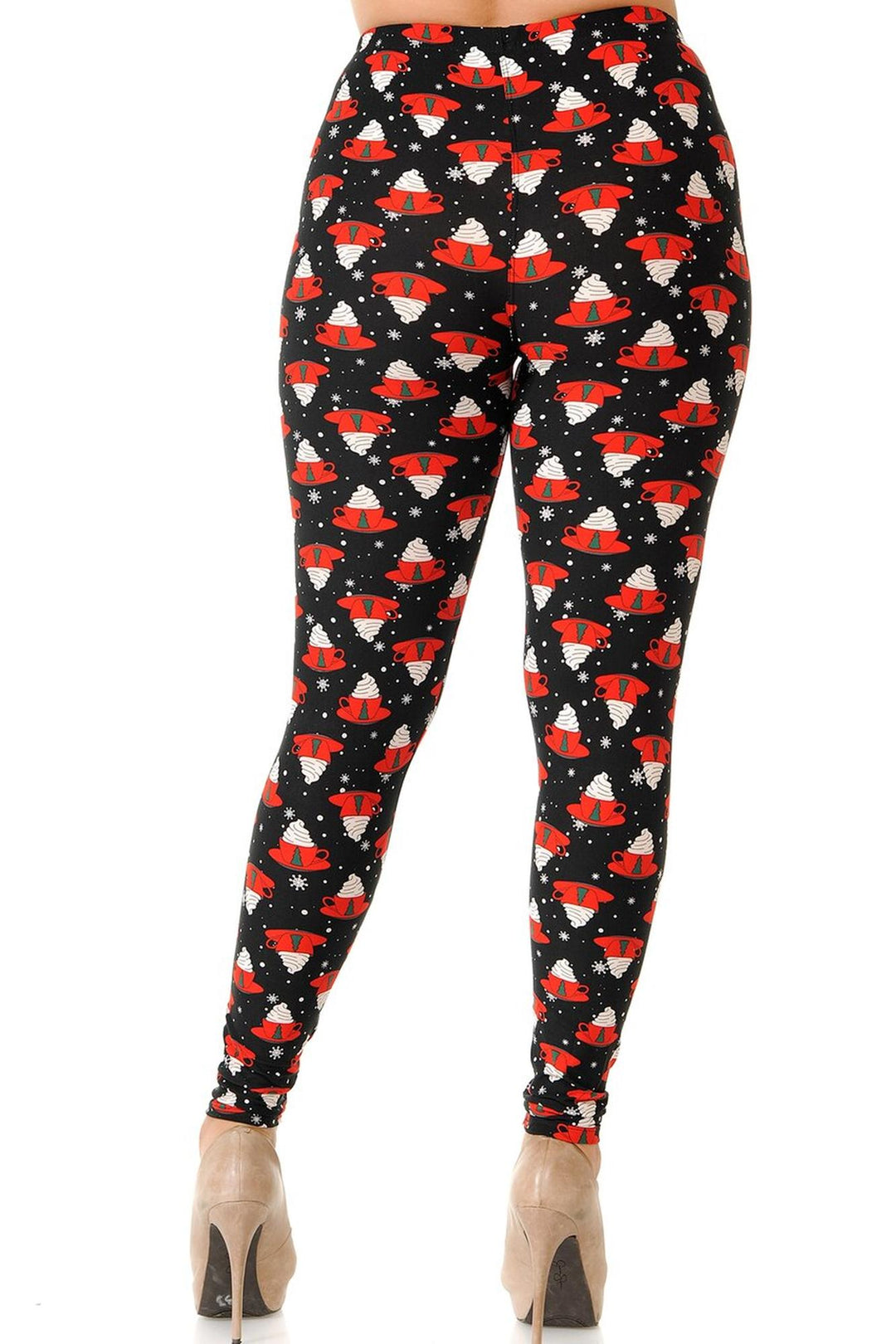 Buttery Smooth Mocha Cappuccino Plus Size Christmas Leggings