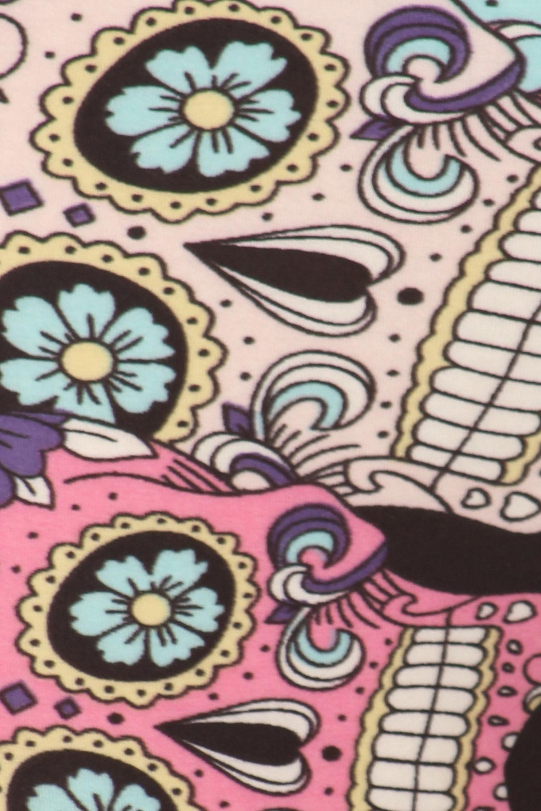 Buttery Smooth Pastel Sugar Skull Plus Size Leggings