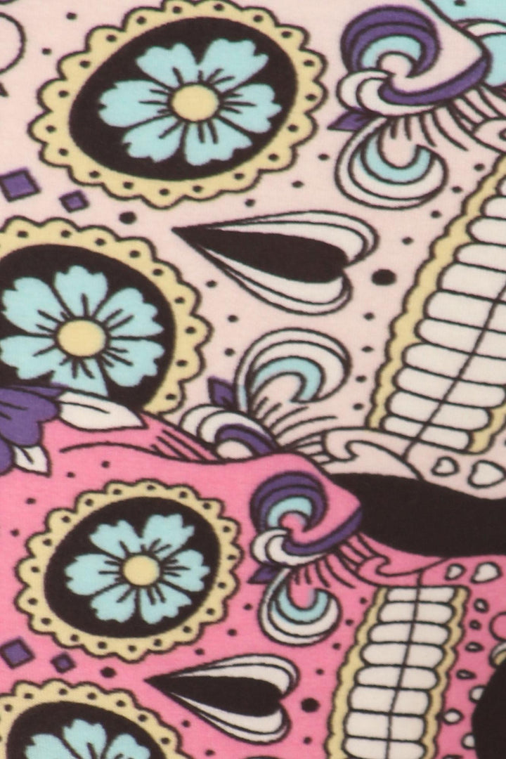 Buttery Smooth Pastel Sugar Skull Plus Size Leggings