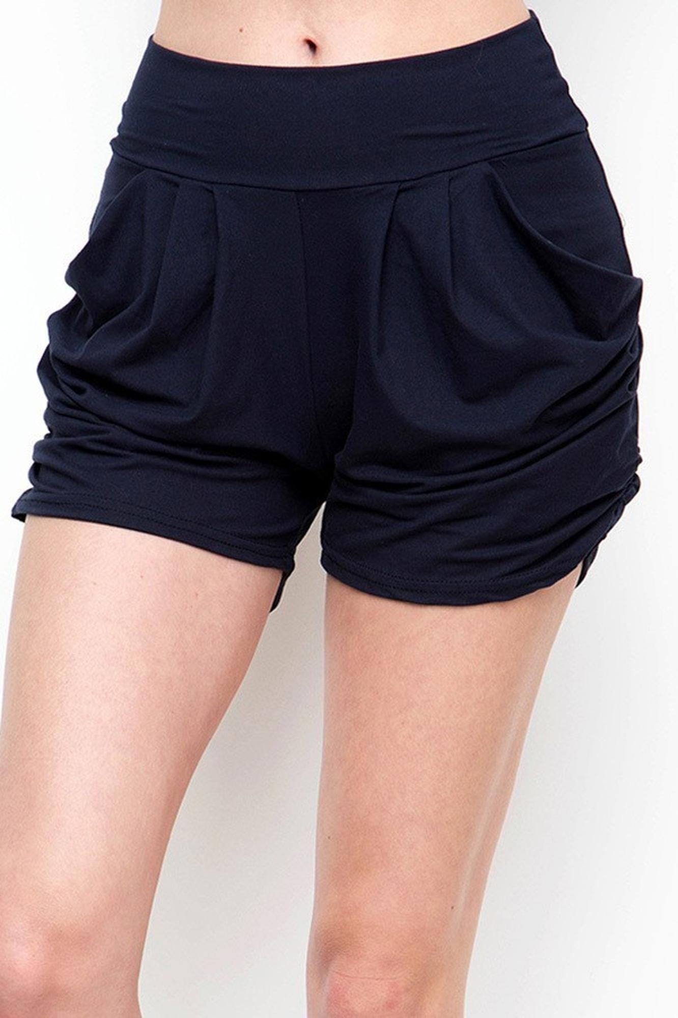 Buttery Soft Solid Basic Plus Size Harem Shorts